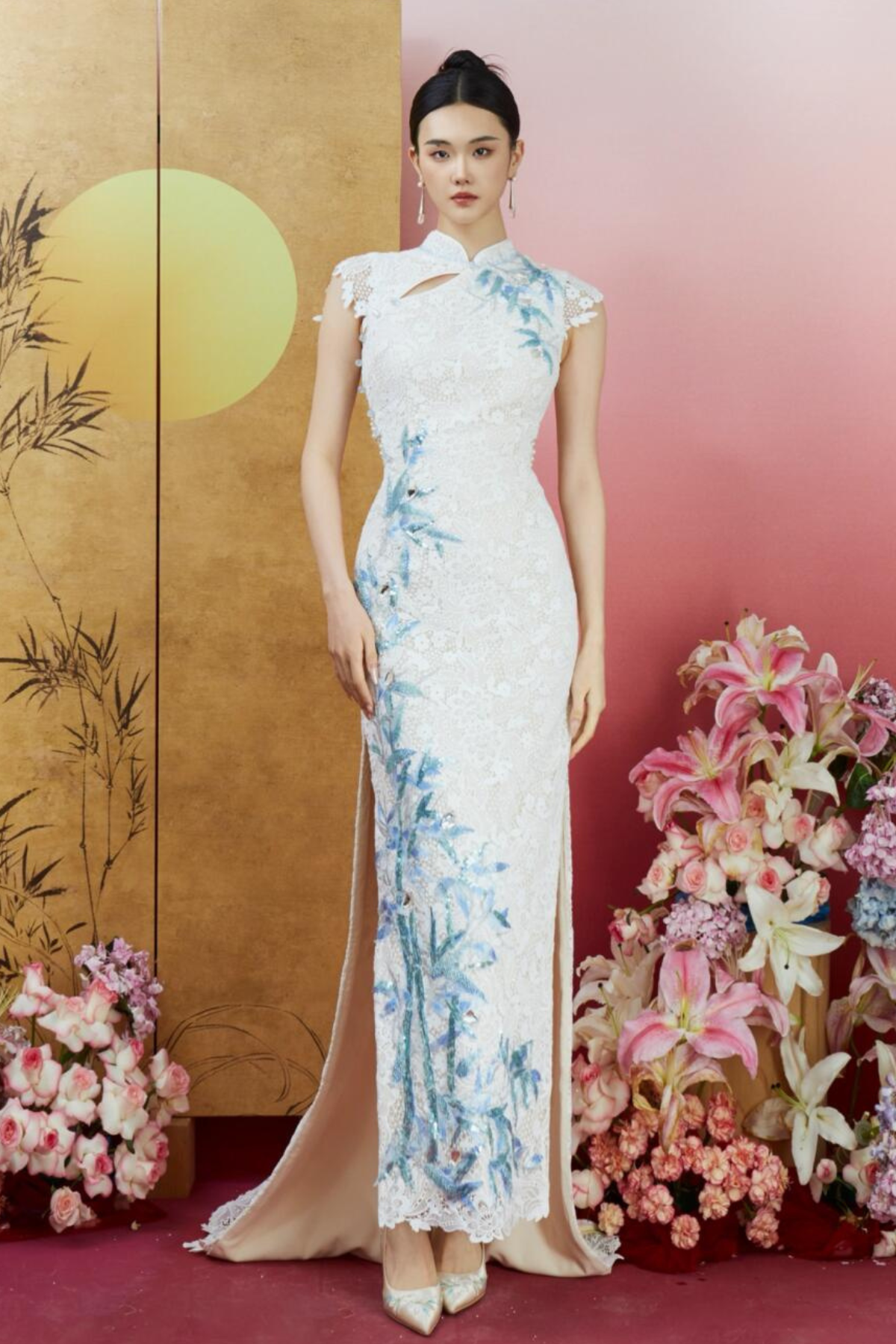 princess polly baby blue dress Cheongsam / Oriental – GlamEdge Dress & Gown