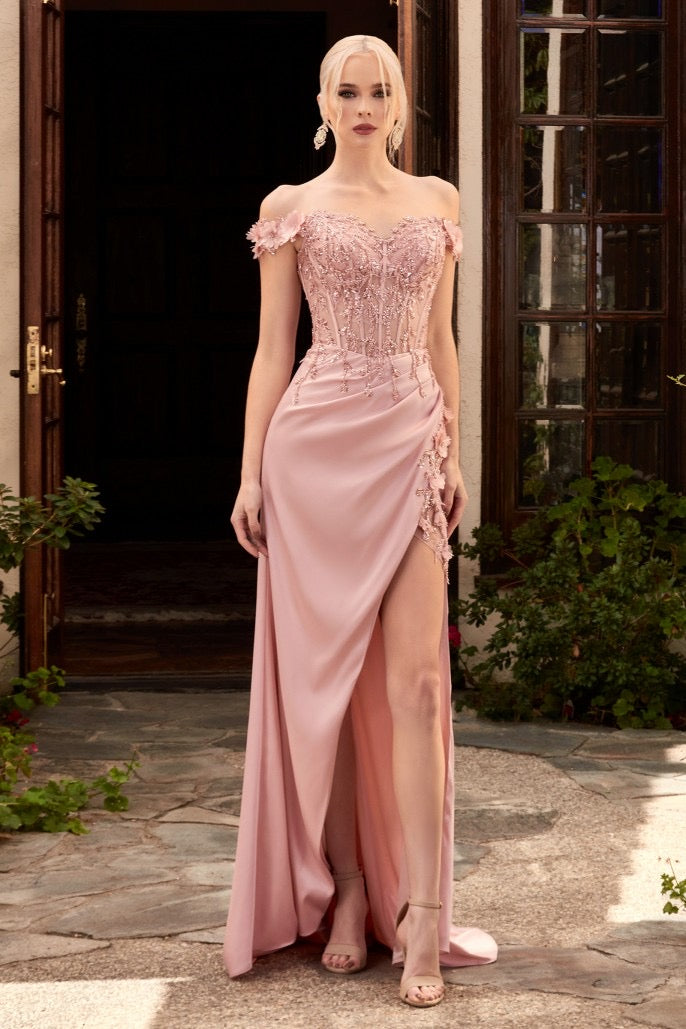 Blush floral outlet gown