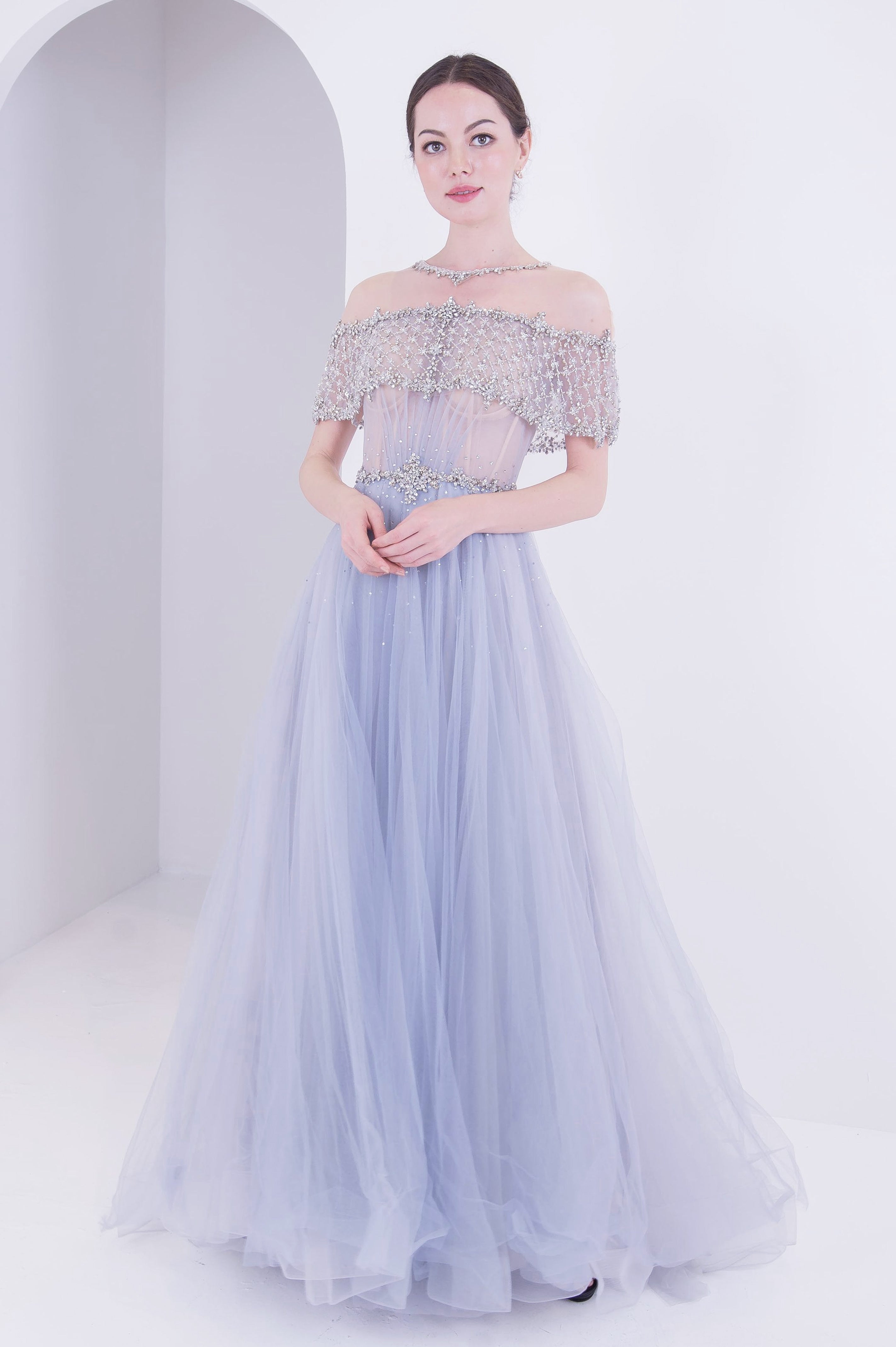 sachin and babi light blue dress Majestic Mystic Blue Gown – GlamEdge Dress & Gown