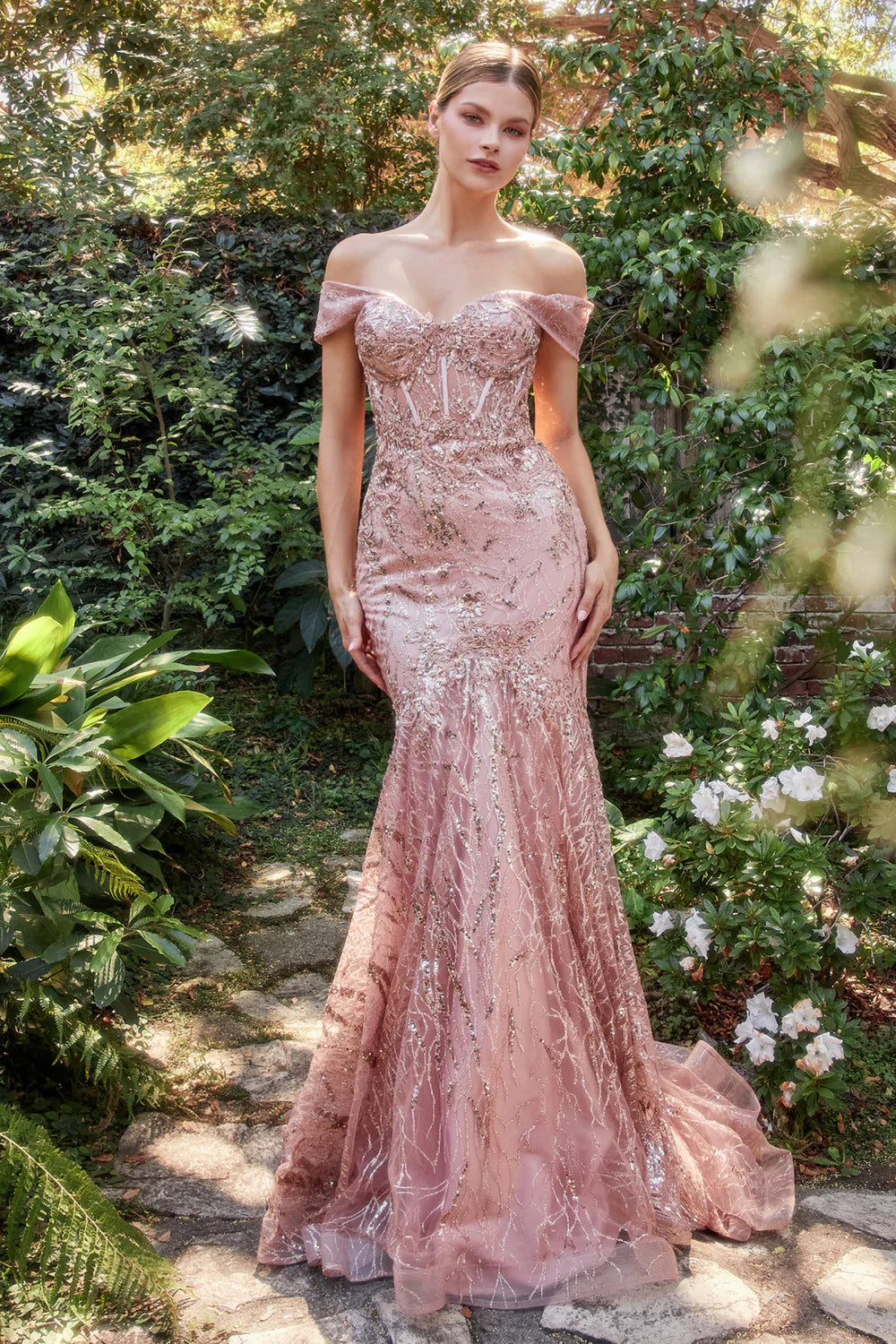 AL Tessa Rose Gold Mermaid Gown – GlamEdge Dress & Gown