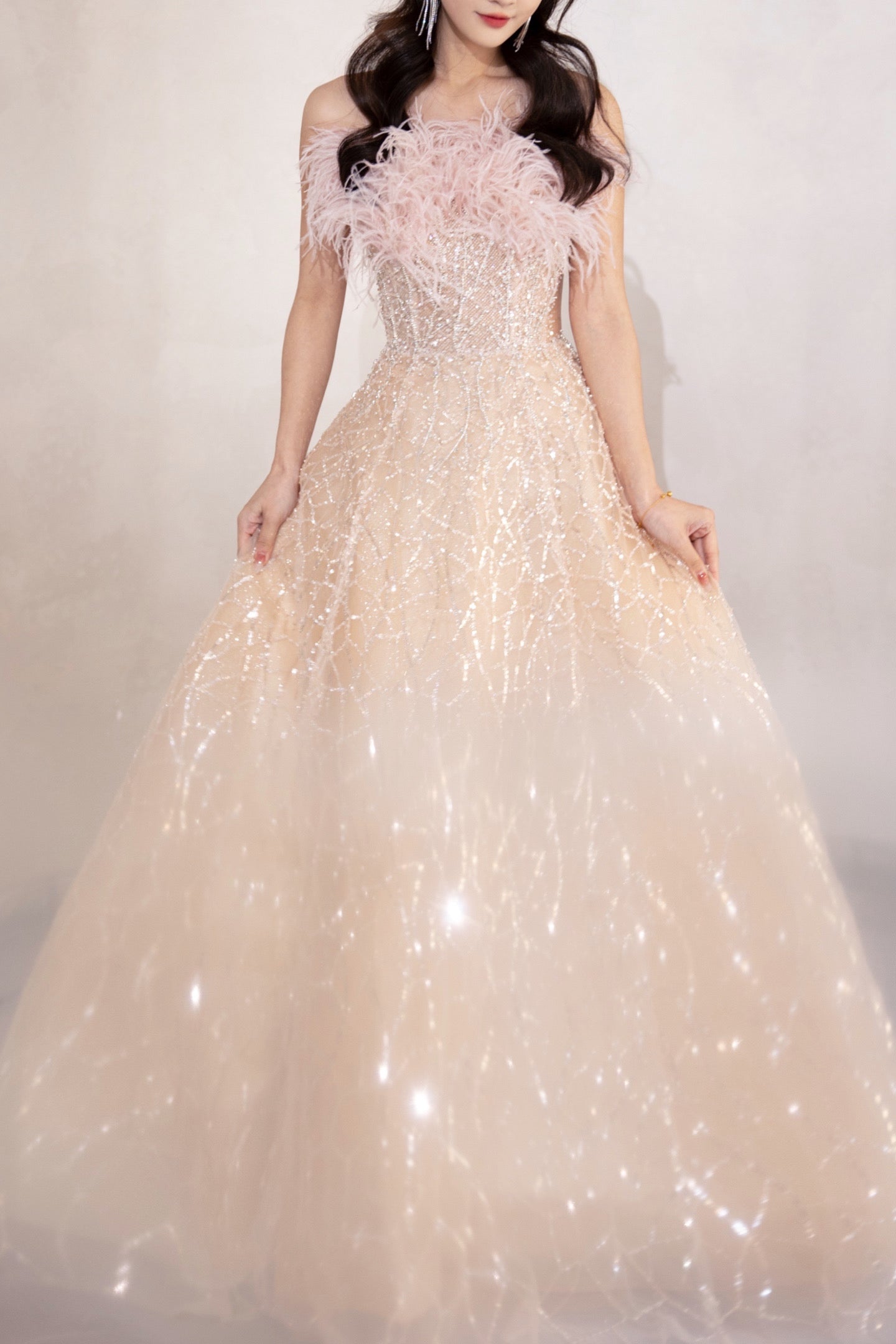 LH Georgia Pink Rose Gold Gown – GlamEdge Dress & Gown