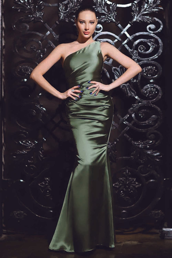 JA Chelsea Satin Green Gown