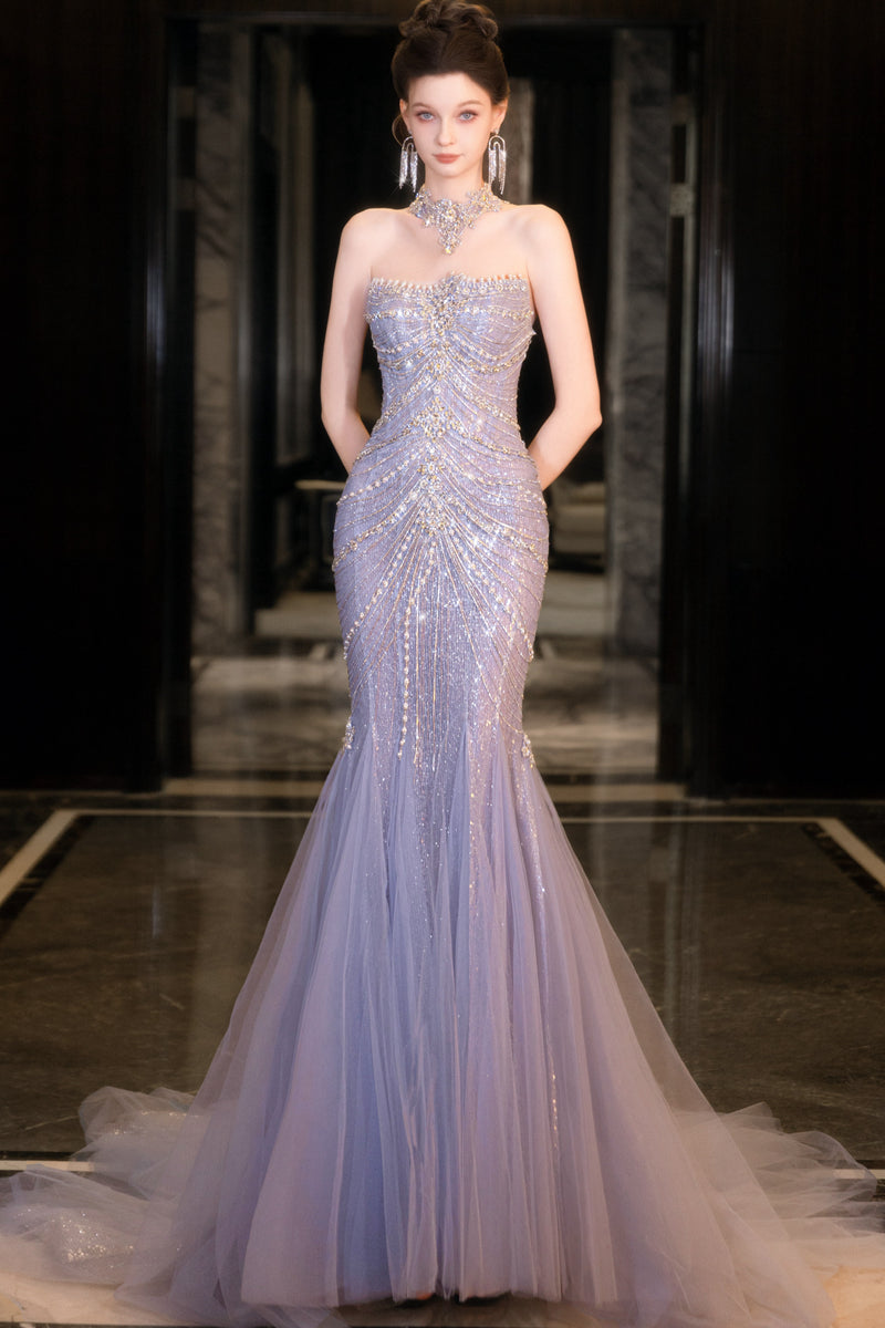 LH Miriam Blue Mermaid Gown