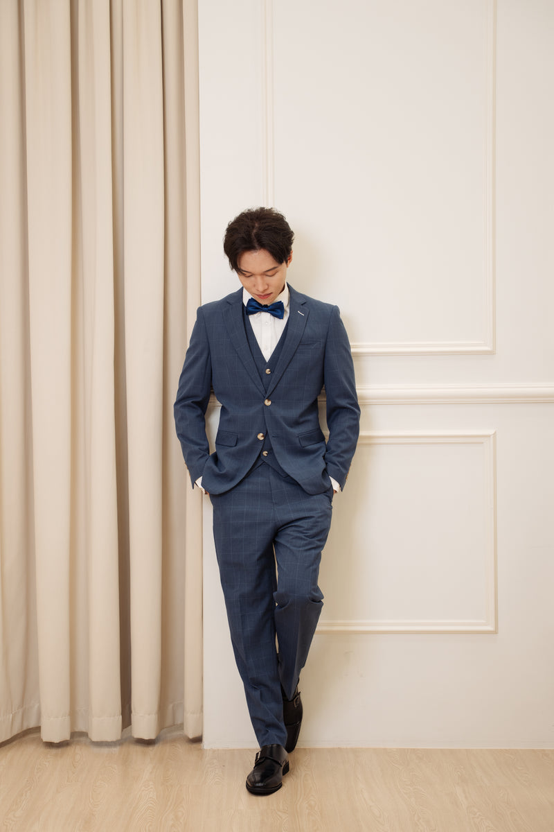 Men Suit Lattice Blue (XF-2001)
