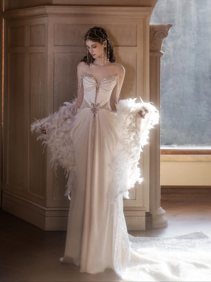 LP Zivia Angel Gown with Feather Cape