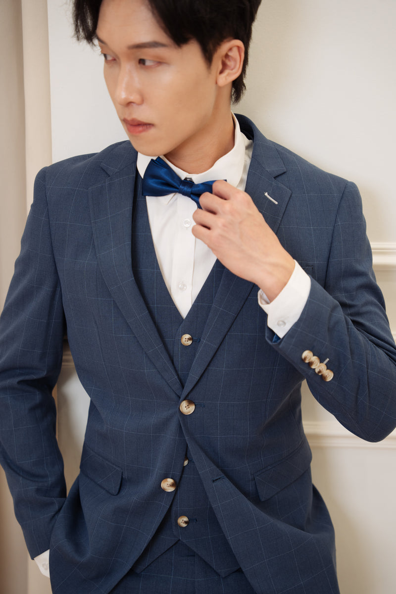 Men Suit Lattice Blue (XF-2001)