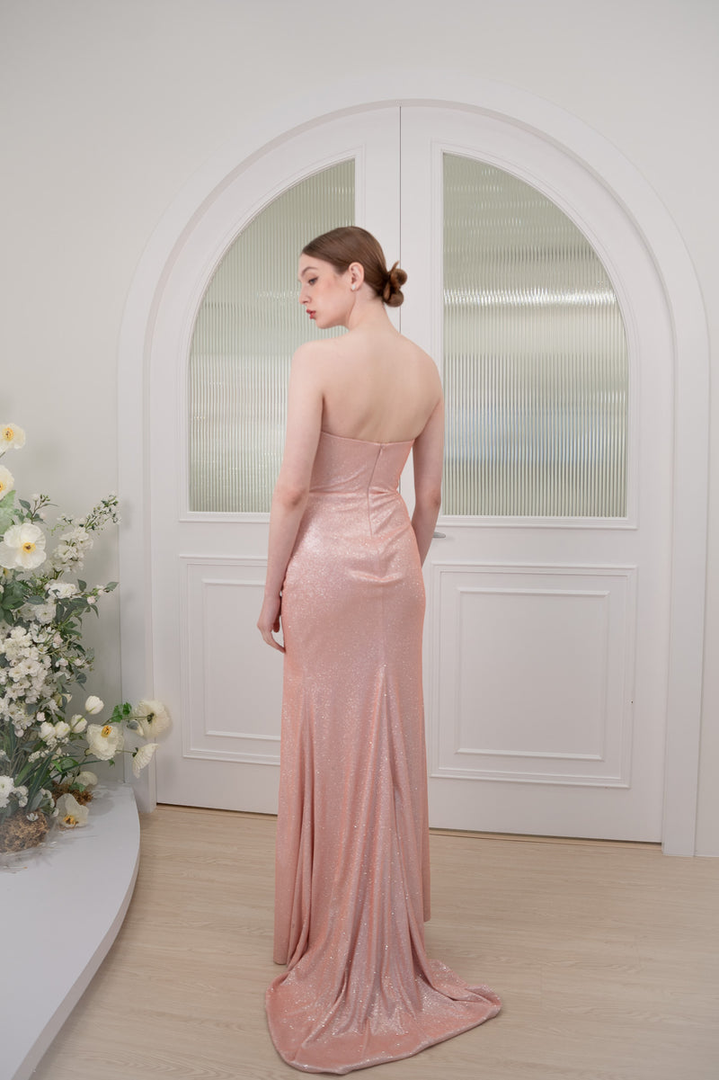 Catiana Stardust Peach Pink Gown