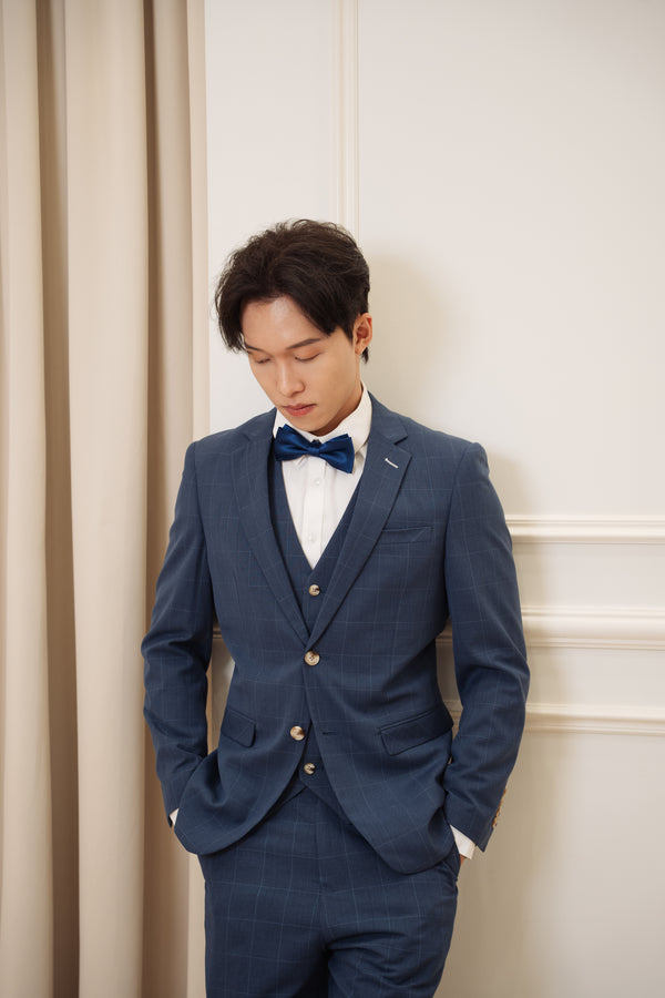 Men Suit Lattice Blue (XF-2001)