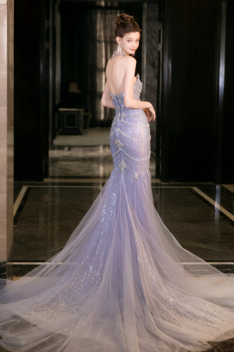 LH Miriam Blue Mermaid Gown