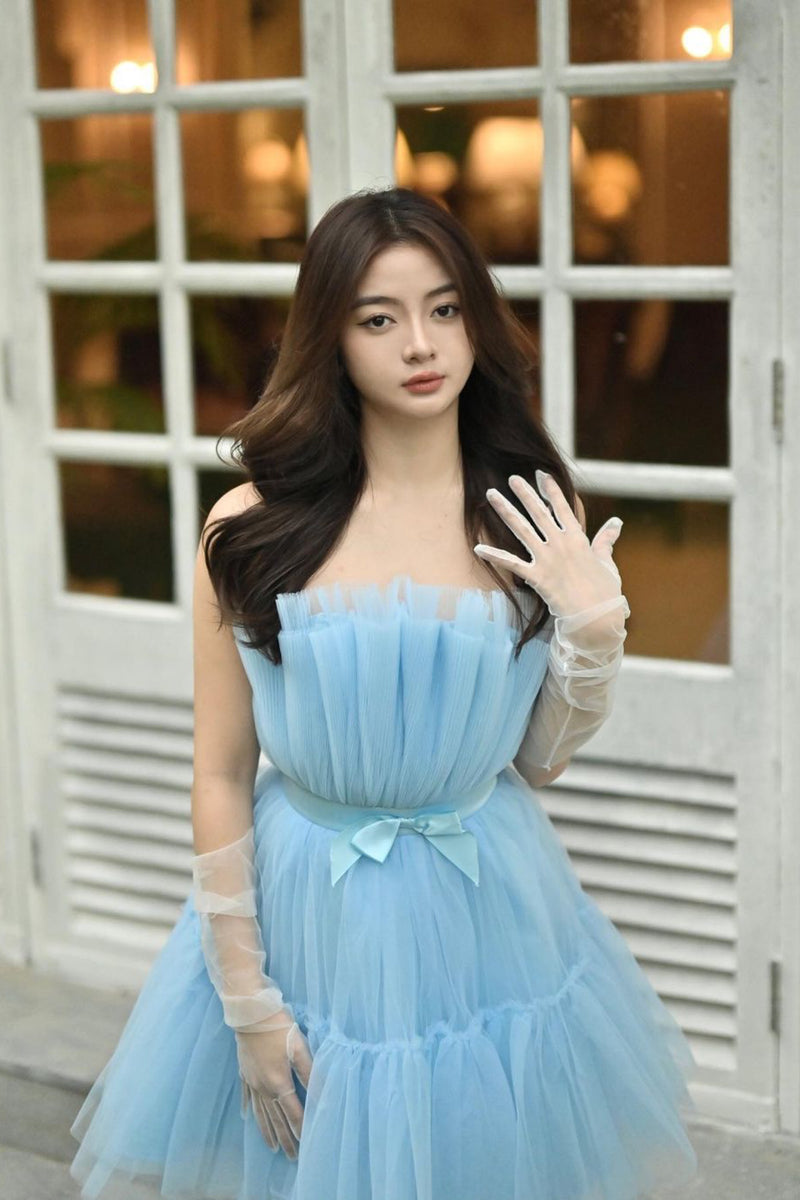Barbie Tulle Blue Mini Gown