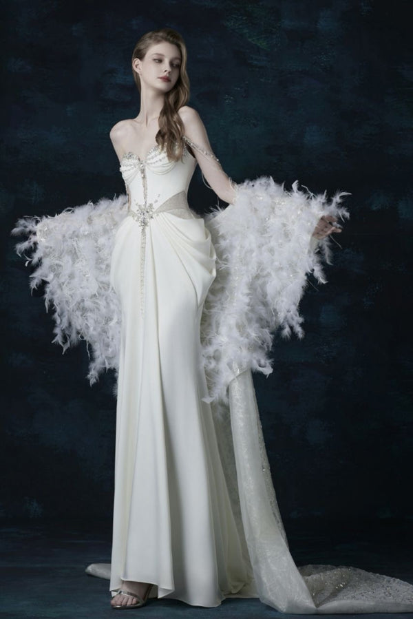 LP Zivia Angel Gown with Feather Cape