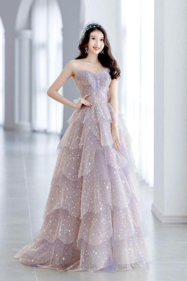 LH Kensley Fairy Purple Ruffles Gown