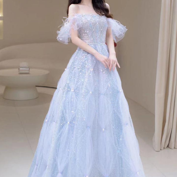 K Misty Bow Blue Ballgown GlamEdge Dress & Gown K Misty Bow Blue Ballgown GlamEdge Dress & Gown