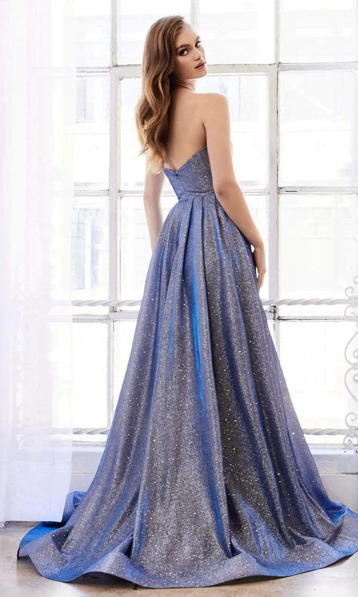 AL Kali Stardust Light Blue Glittery Gown