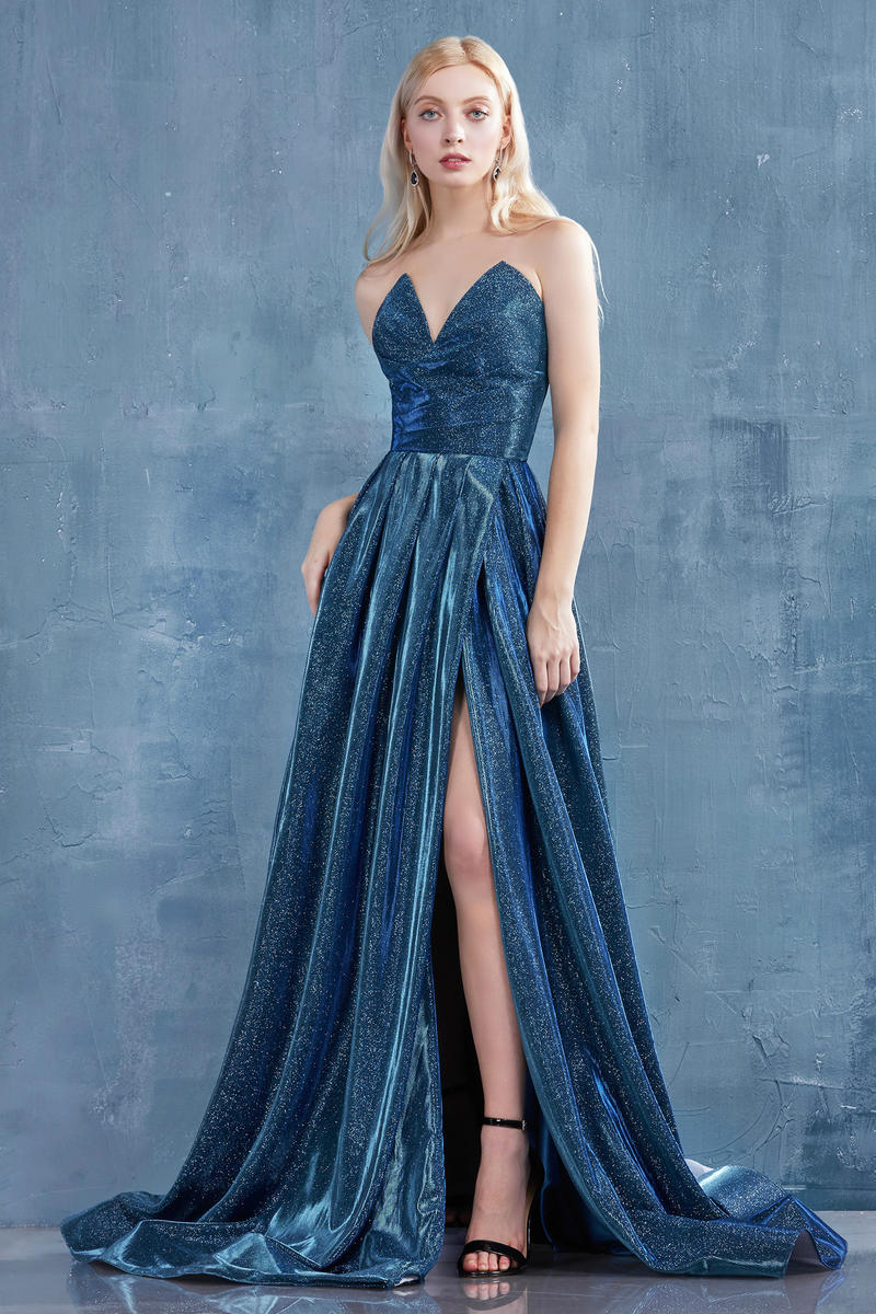 AL Kali Stardust Dark Blue Glittery Gown