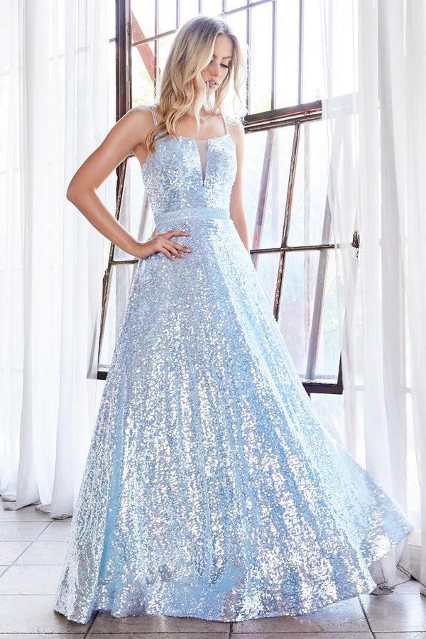 CD Isabelle Blue Sequin Gown