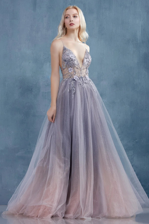 AL Daphne Fairytale Smoky Blue Gown