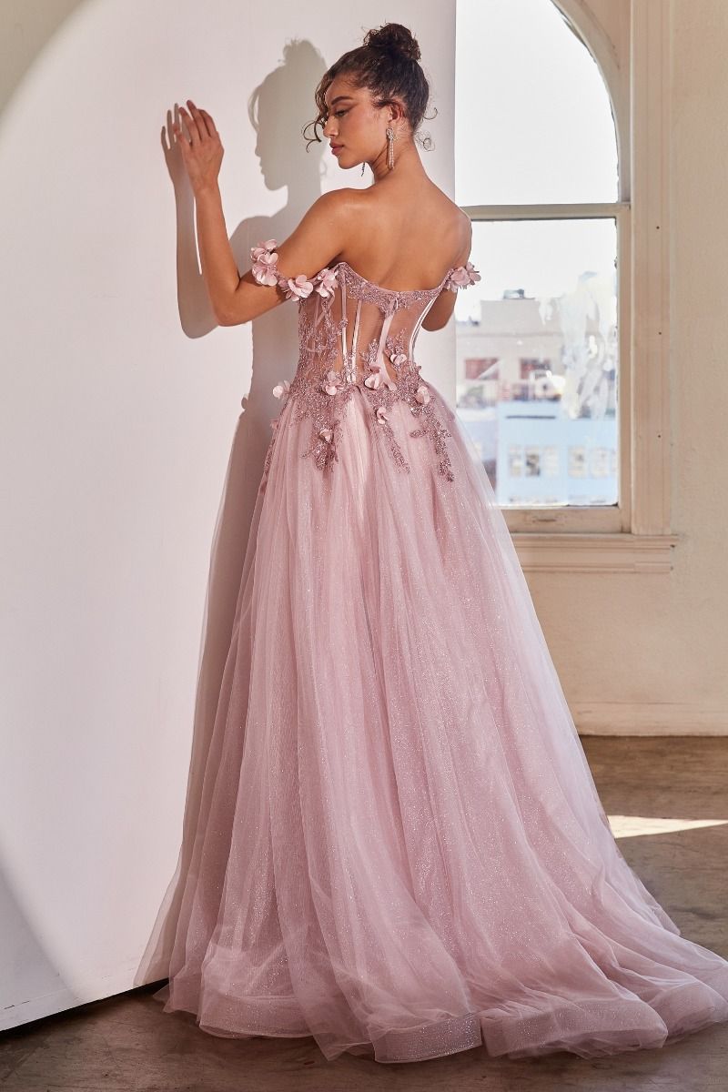 CD Lace Corset Mauve Gown – GlamEdge Dress & Gown
