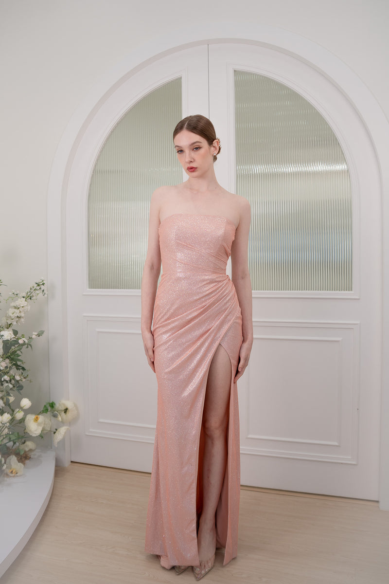 Catiana Stardust Peach Pink Gown