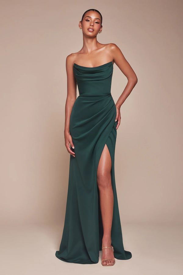 CD Verona Satin Emerald Gown