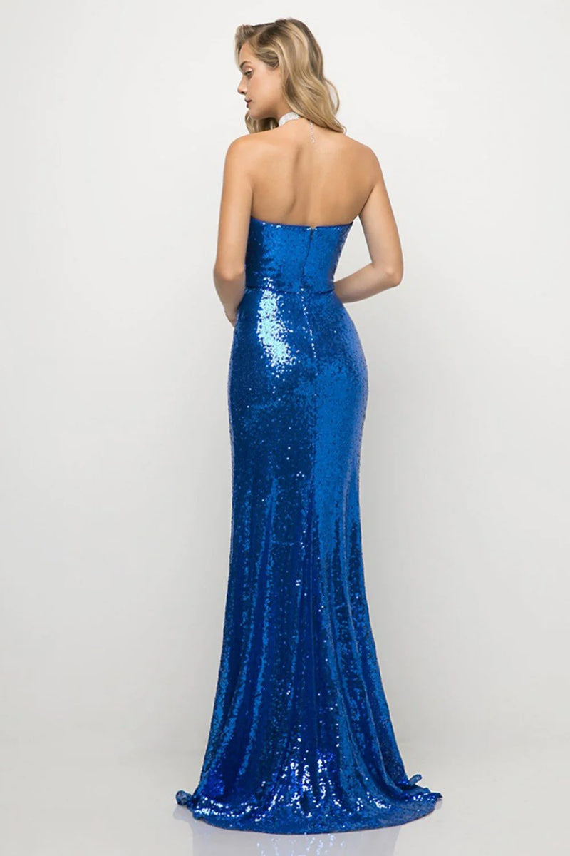 CD Brynn Blue Mermaid Gown