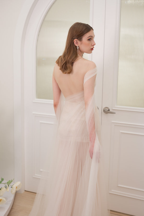 X Kilian Tulle White Mermaid Gown