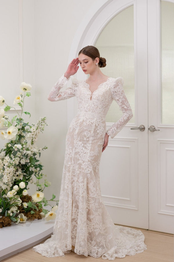 Shila Lace Bridal White Gown