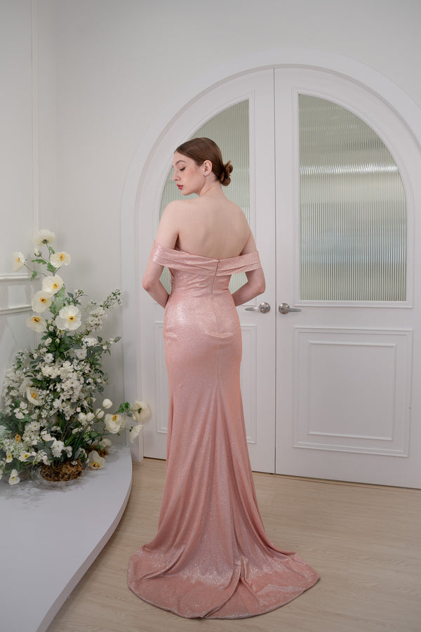 Arya Stardust Peach Pink Gown