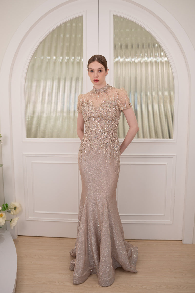 Tinna Champagne Mermaid Gown