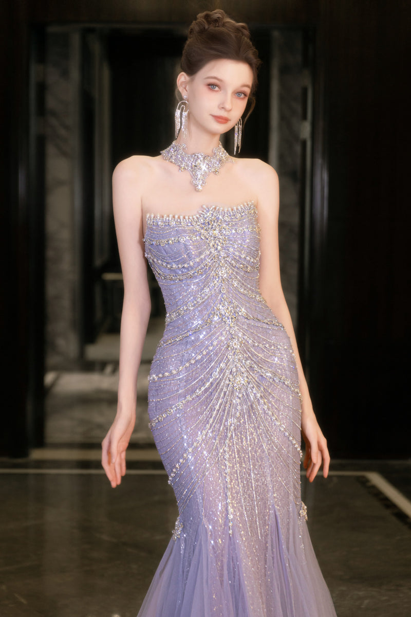 LH Miriam Blue Mermaid Gown