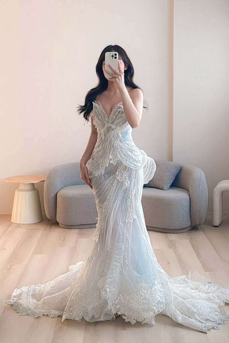 SM Espera Mermaid Blue Gown