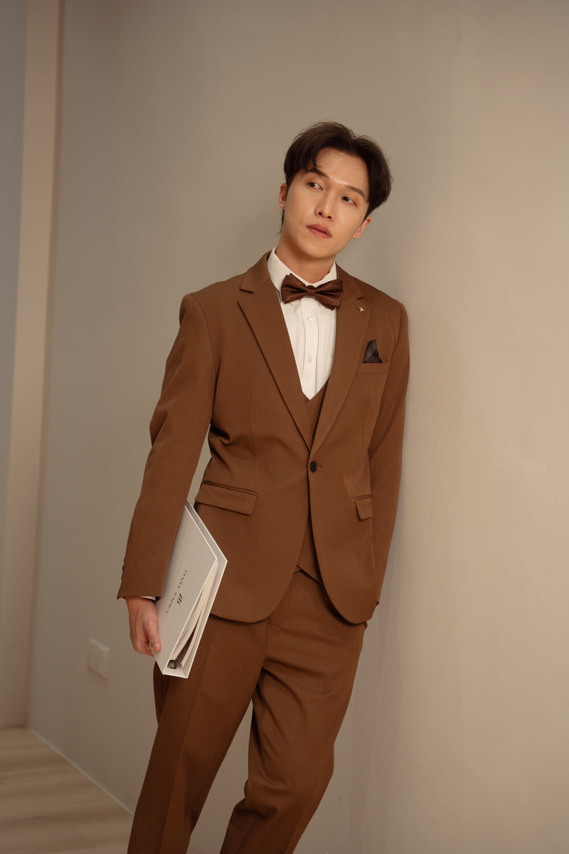 Men Suit Dark Brown (JK9981)