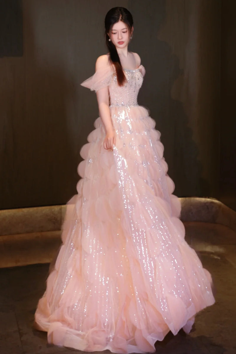 Veda Diamond Blush Pink Ballgown