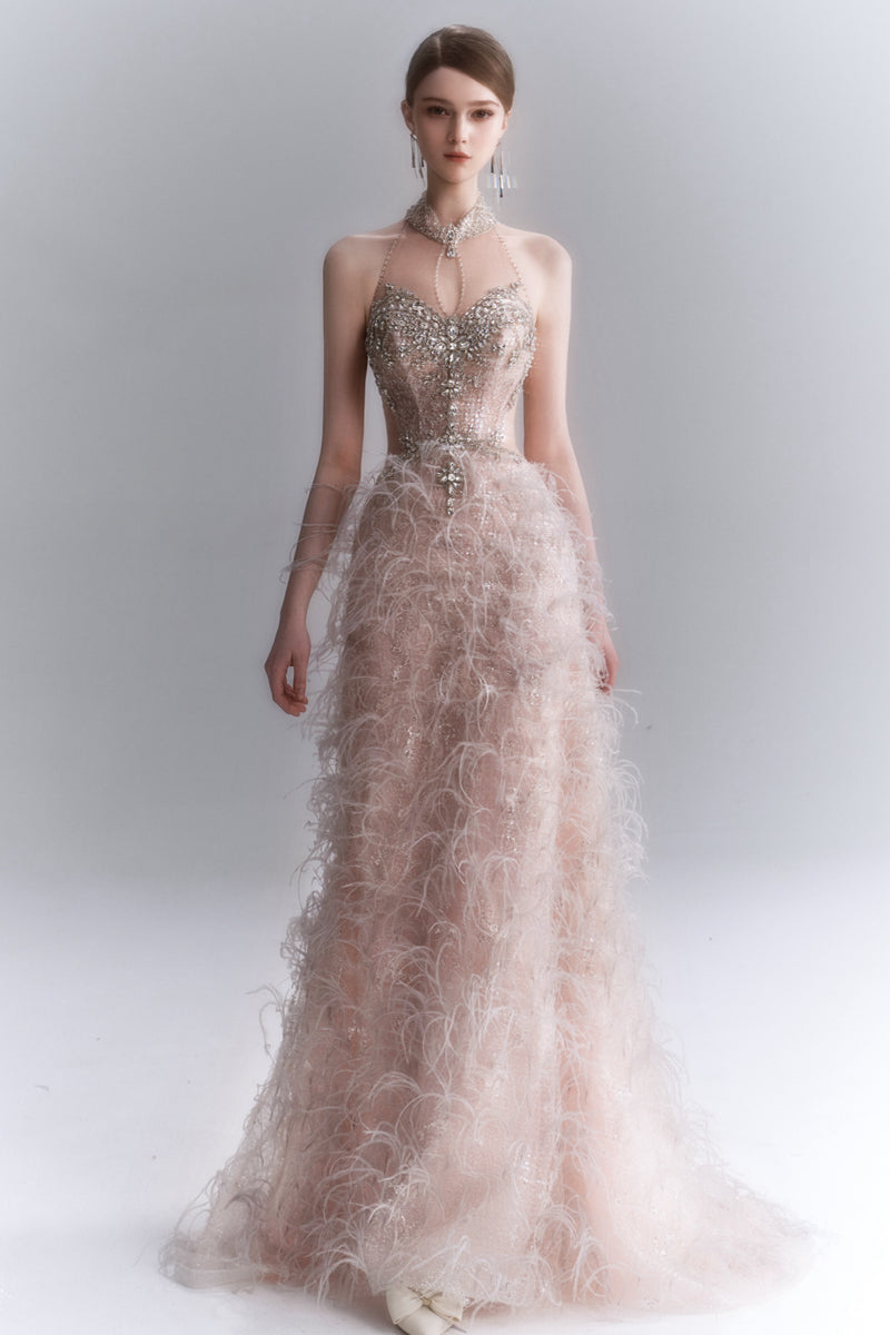 LH Marissa Feather Rose Mermaid Gown