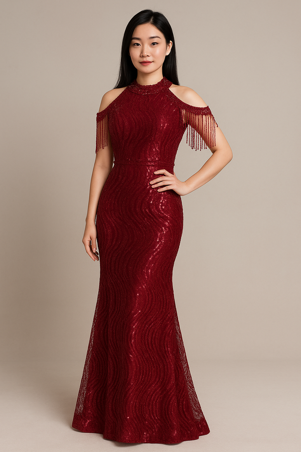 Maria Halter Red Gown