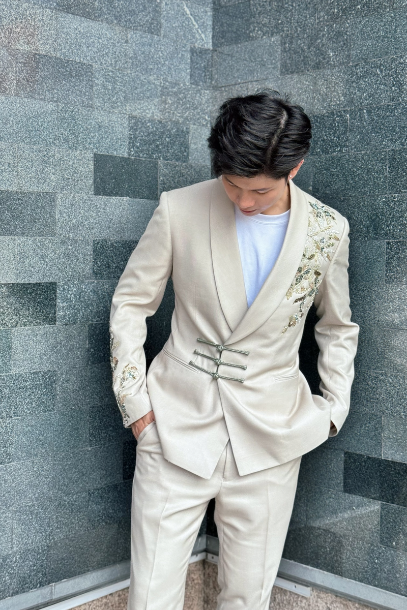 JB Oriental Beige Men Coat (T255)
