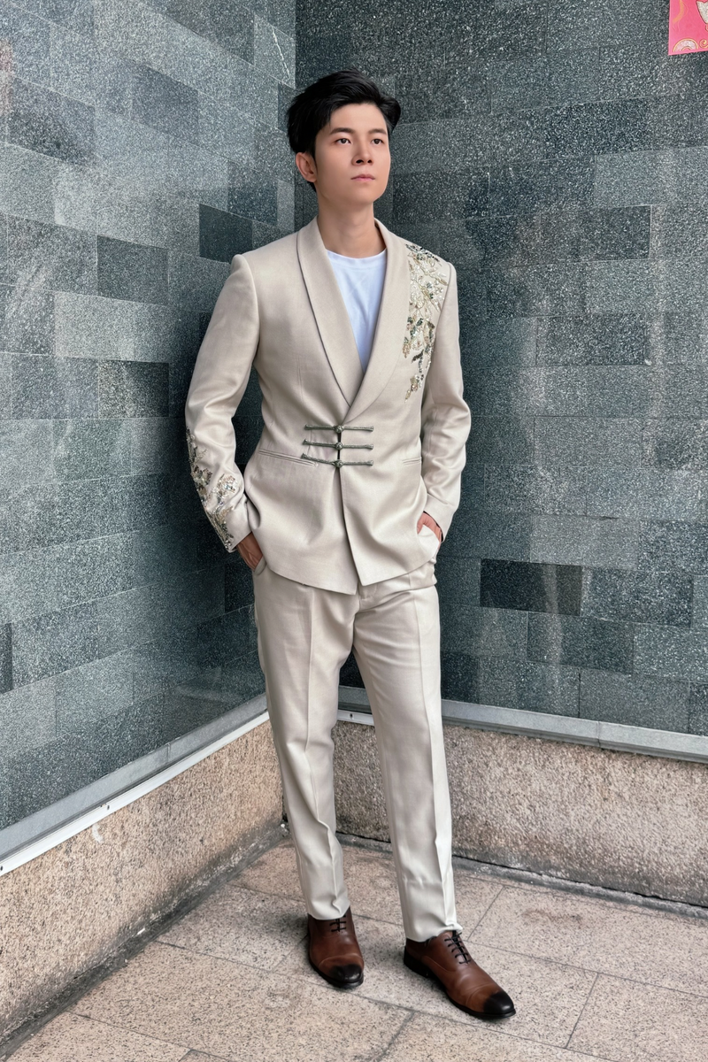 JB Oriental Beige Men Coat (T255)
