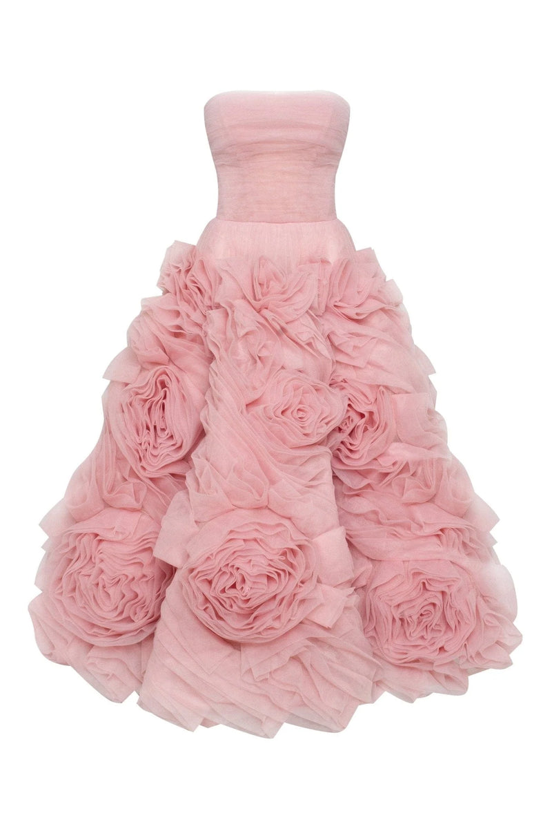 Milla Aubrey Midi Pink Gown