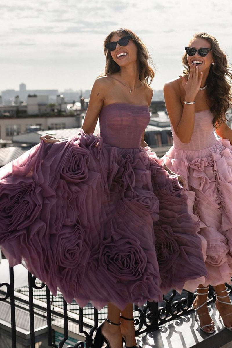 milla purple dress Lavender One-Shoulder Cocktail Tulle Dress S / 4 / Lavender