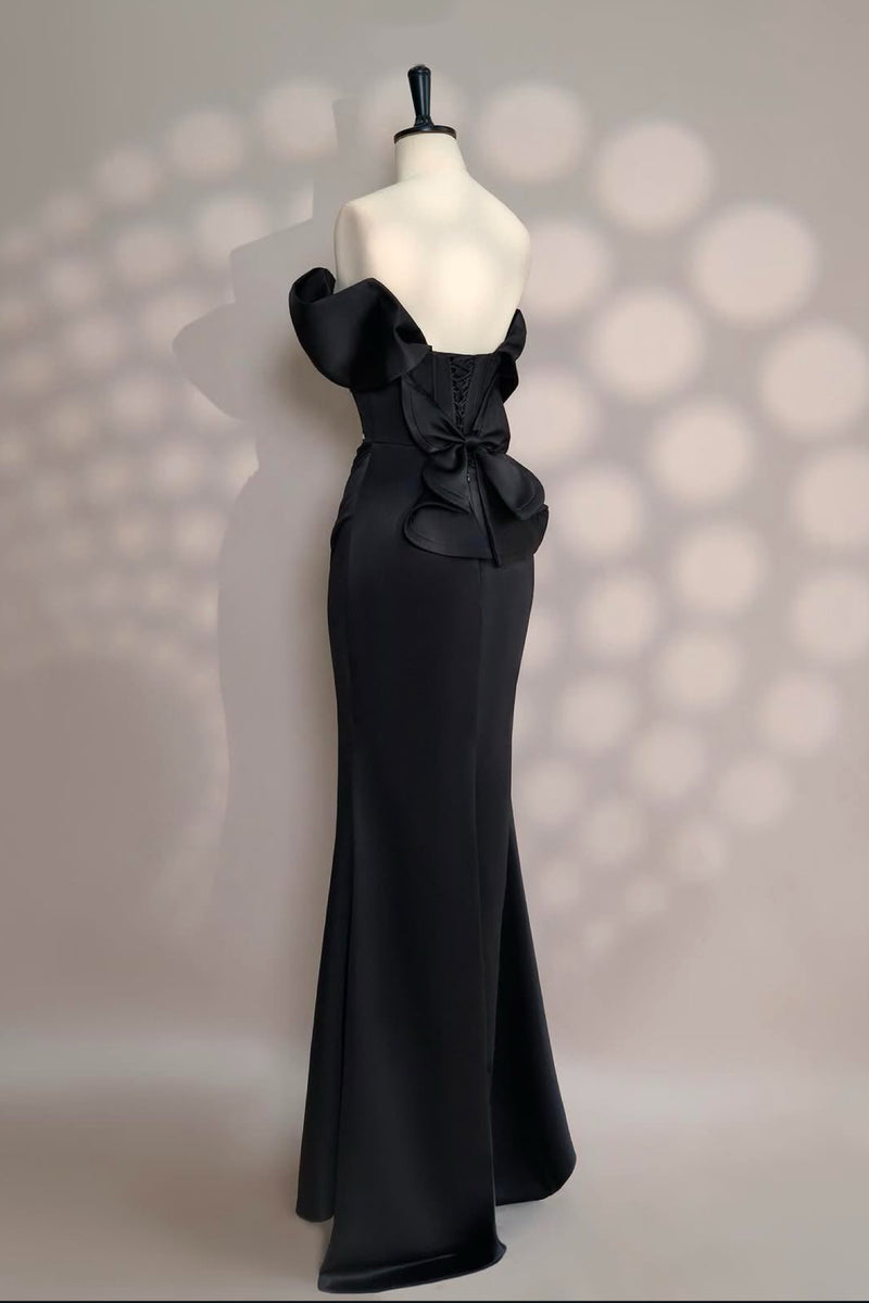 VD C Tatiana Off Shoulder Black Gown