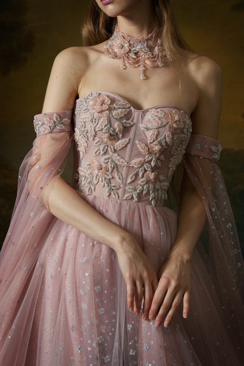 gradient pink dress Pink gradient long A line prom dress Pink evening dress Us 8