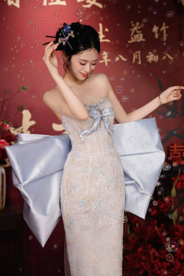 GX Willa Light Blue Ribbon Gown