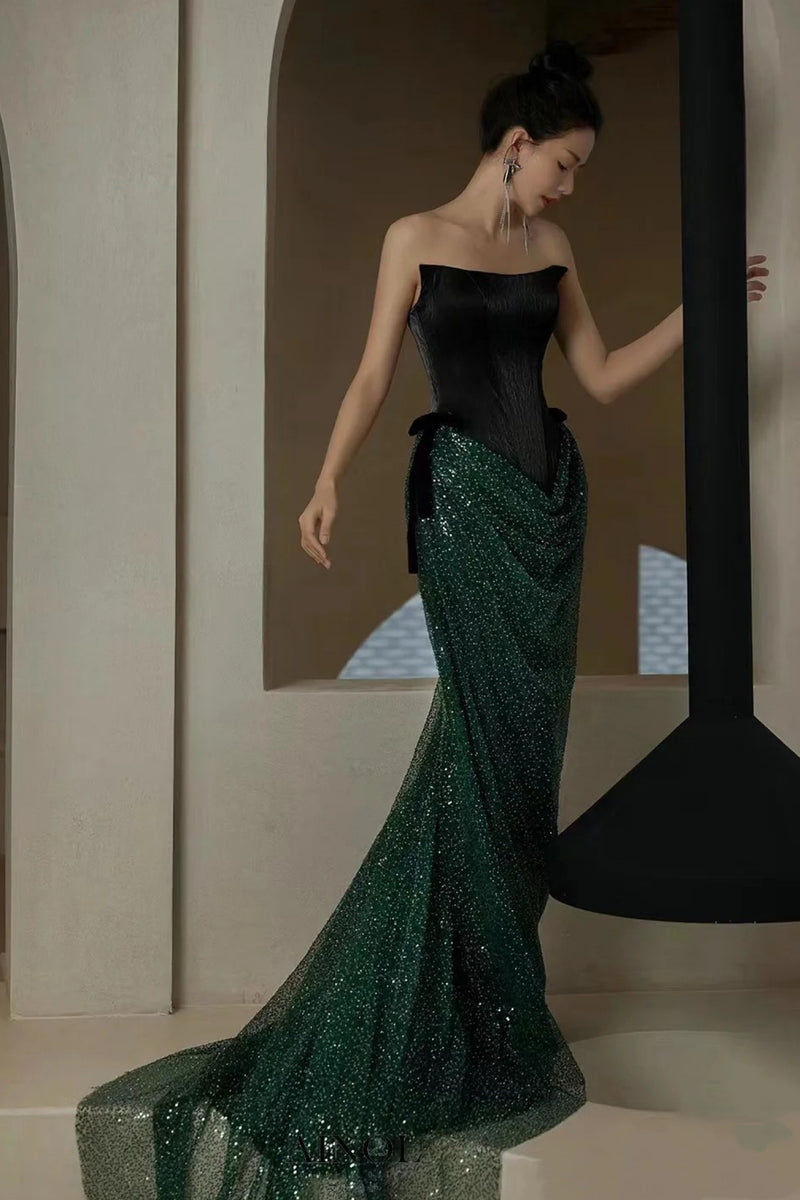 Yarissa Velvet Emerald Gown