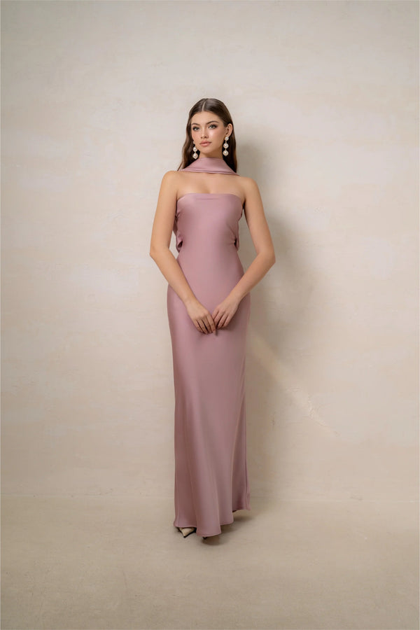 VD Kisserine Della Silk Pink Gown