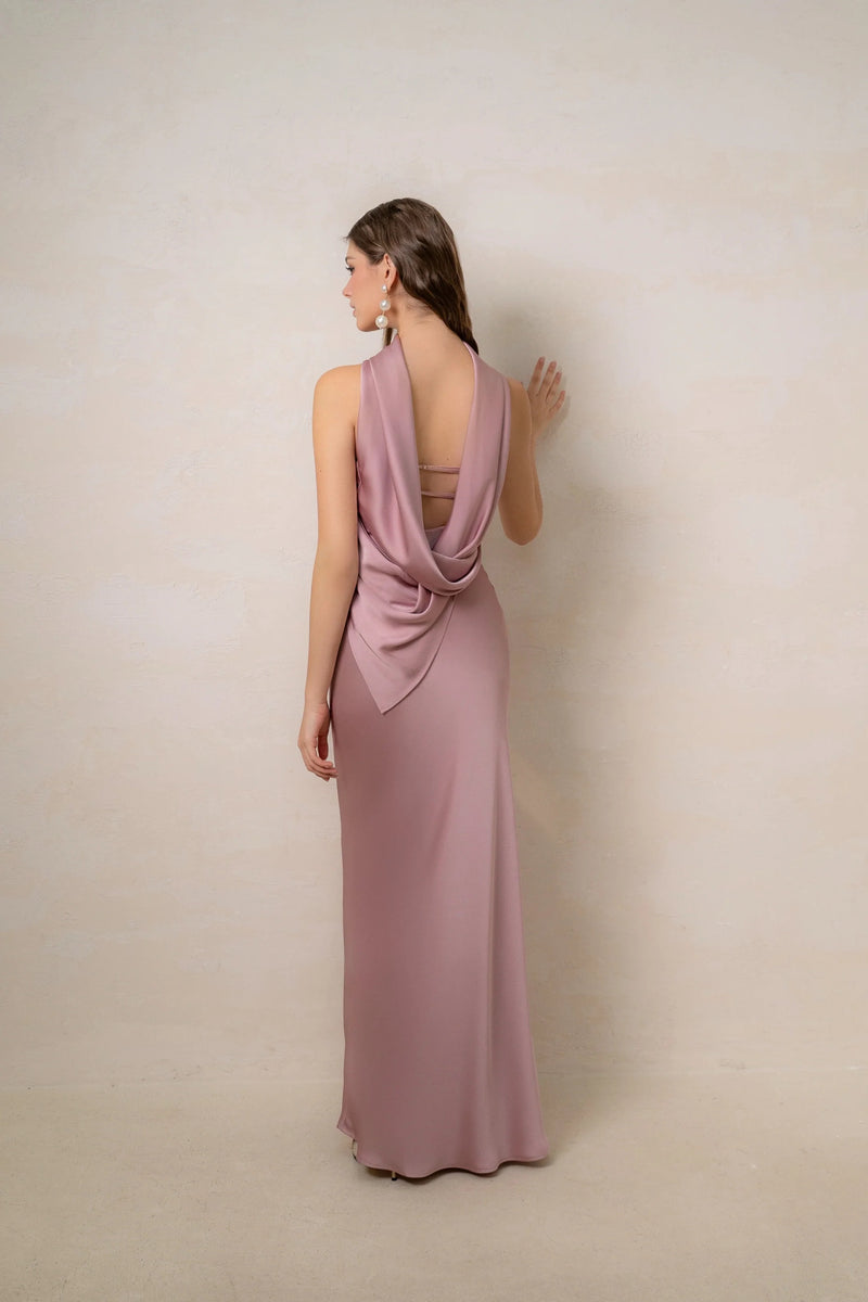 VD Kisserine Della Silk Pink Gown