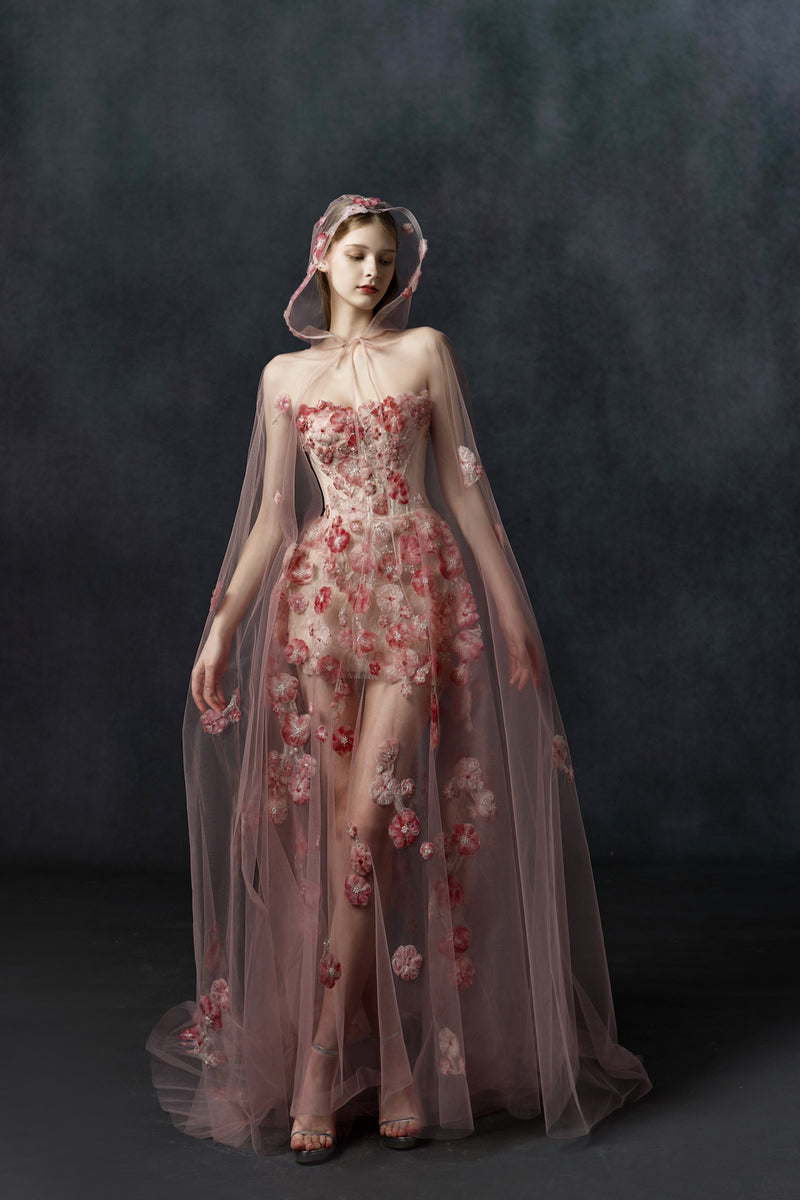 LP Lyn Pink Floral Gown