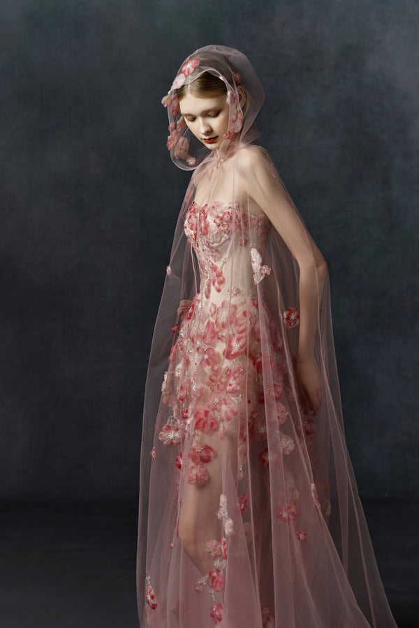 LP Lyn Pink Floral Gown