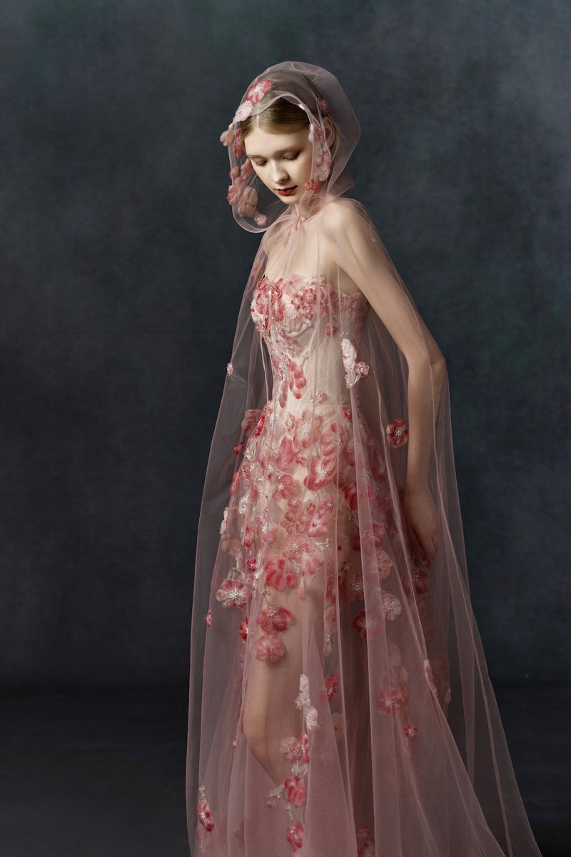 LP Lyn Pink Floral Gown