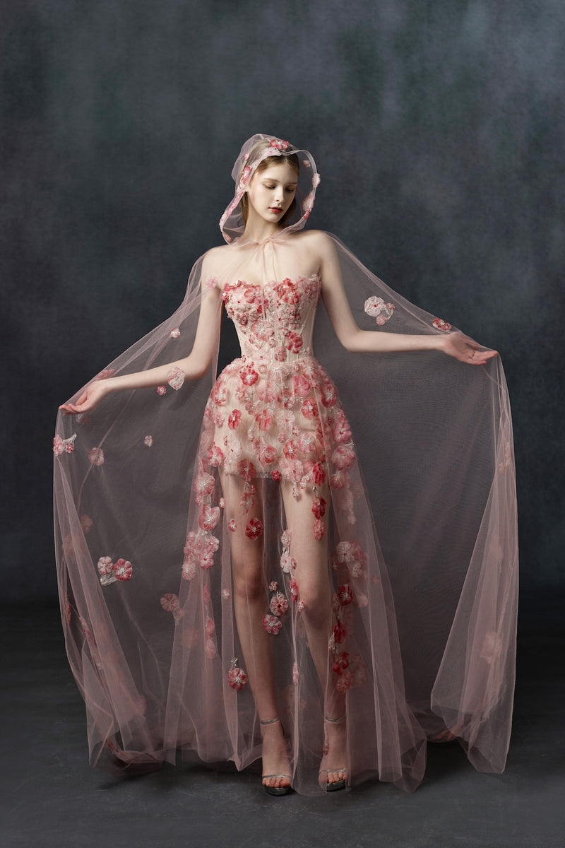 LP Lyn Pink Floral Gown