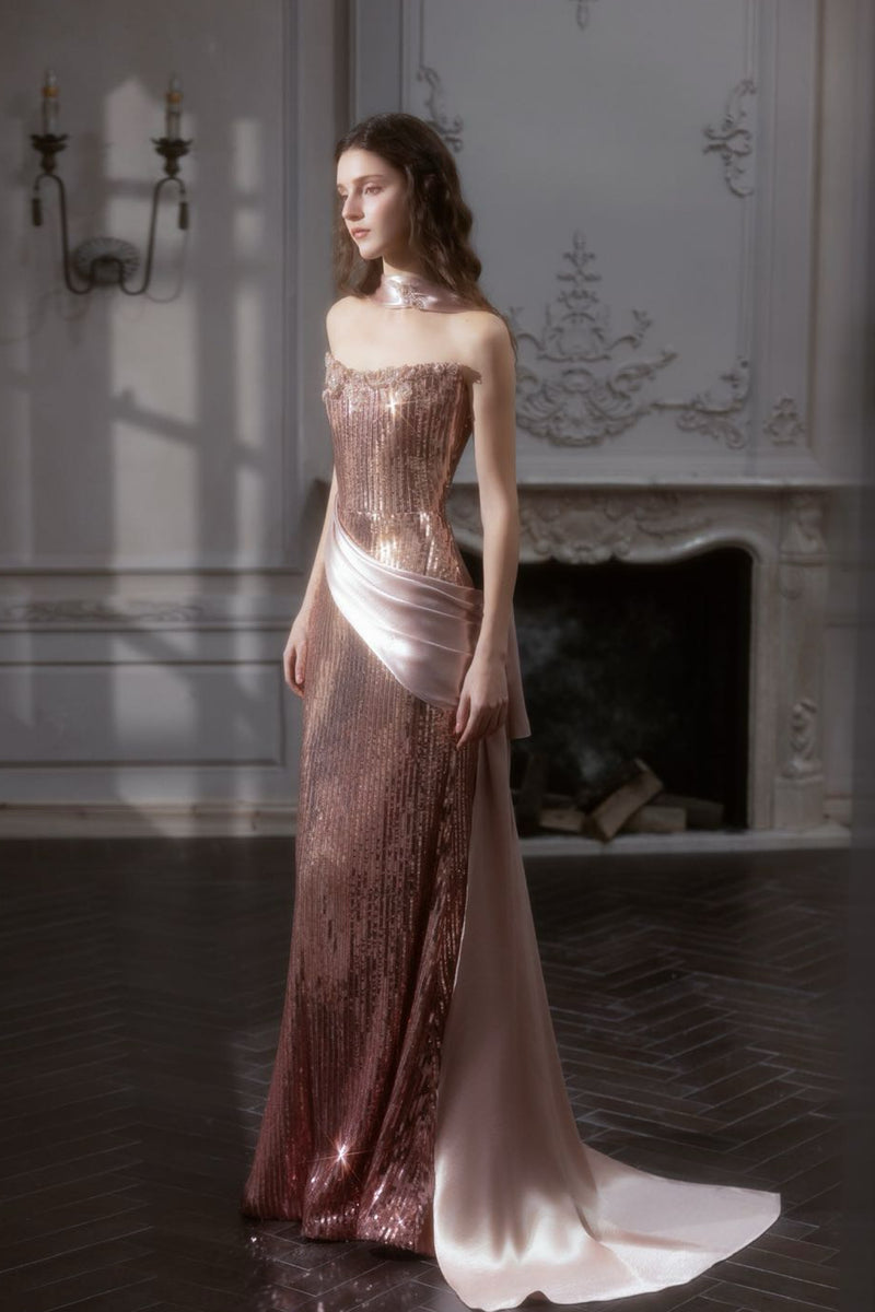 S Mousse Amour Rose Gold Gown